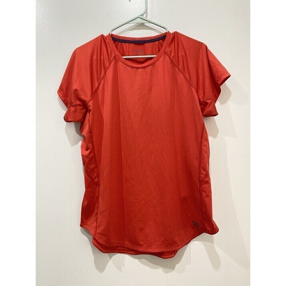 Outdoor Research Echo T Shirt Short Sleeve Womens Large Red Top ActiveFresh - Picture 1 of 7